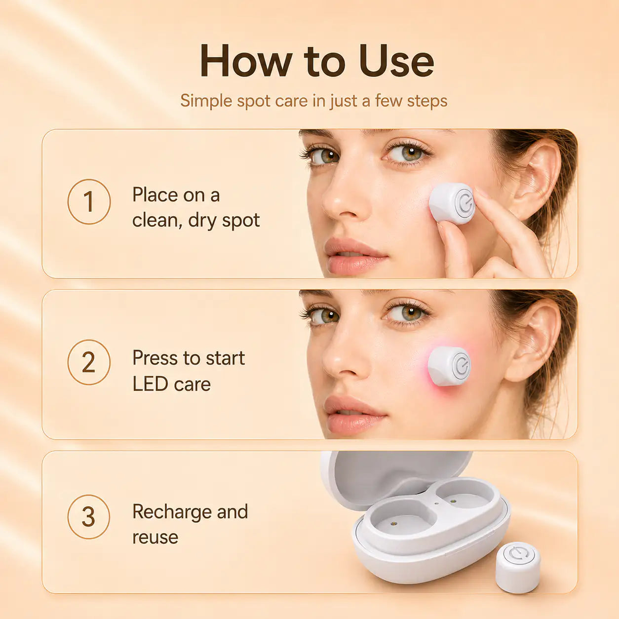 VisBeaut LED Blemish Patch Kit